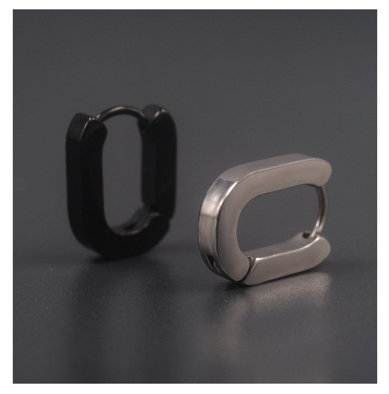 Hip Hop Street Ear Studs Men Hiphop Geometric Earrings