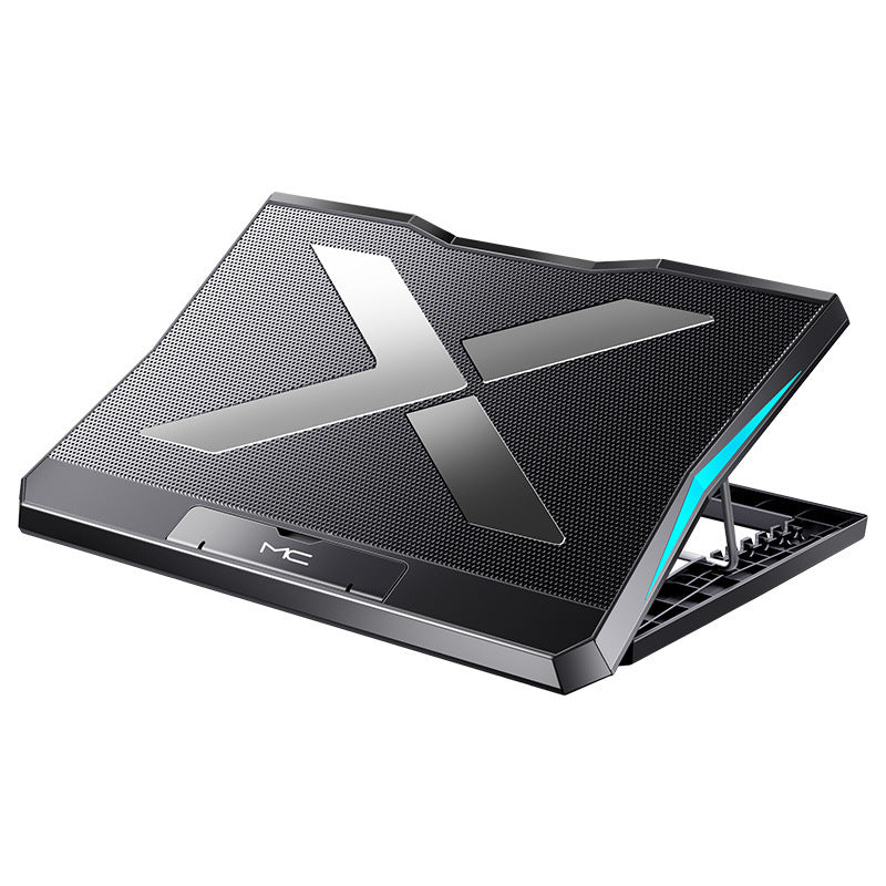 Foldable Laptop Cooling Base with Metal Radiator and Dual USB