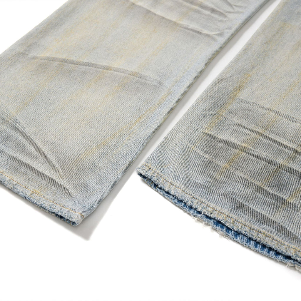 American High Street Blue Splash Ink Worn Jeans