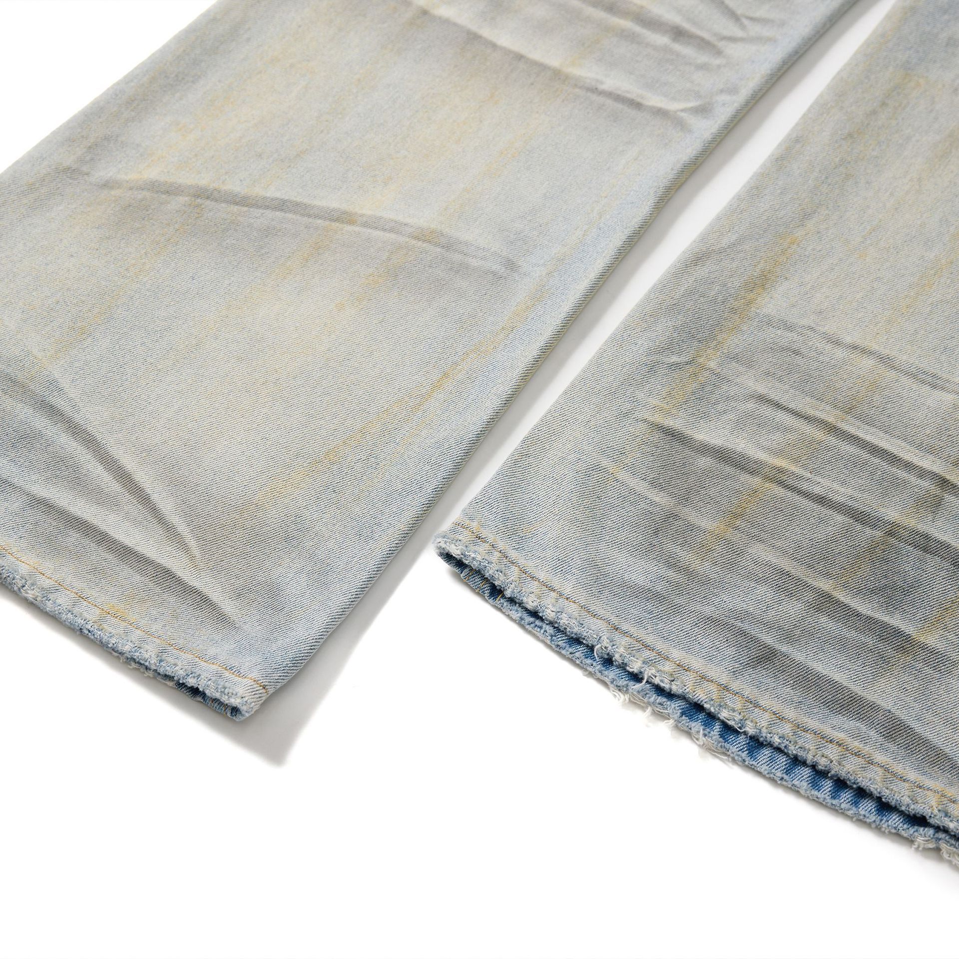 American High Street Blue Splash Ink Worn Jeans