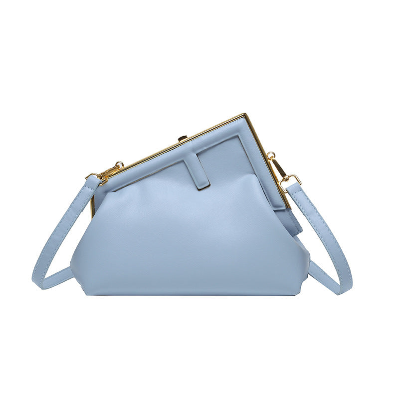 Irregular Textured One-Shoulder Bag - Medium Soft PU, 14x20x8cm
