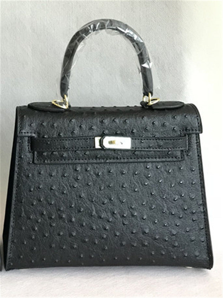 Sac bandoulière en cuir de vachette double couche 25-28cm