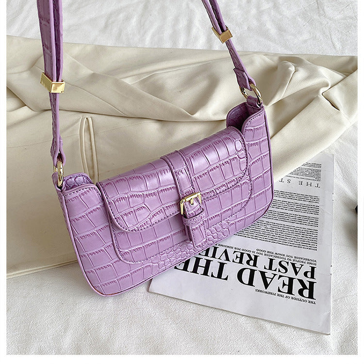 All-Match PU Leather Shoulder Crossbody Bag 25CM