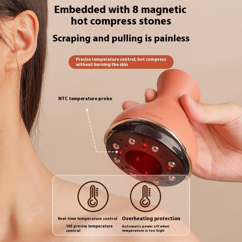 Electric USB Gua Sha Scraping Massager with Cupping Meridian Brush