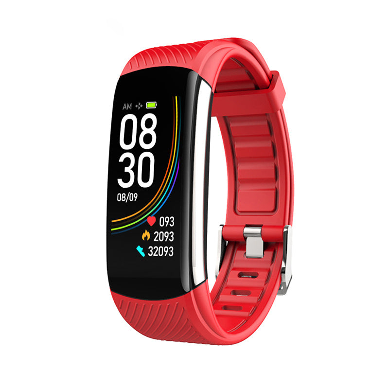Black Multifunctional Waterproof Smartwatch with Temperature Sensor