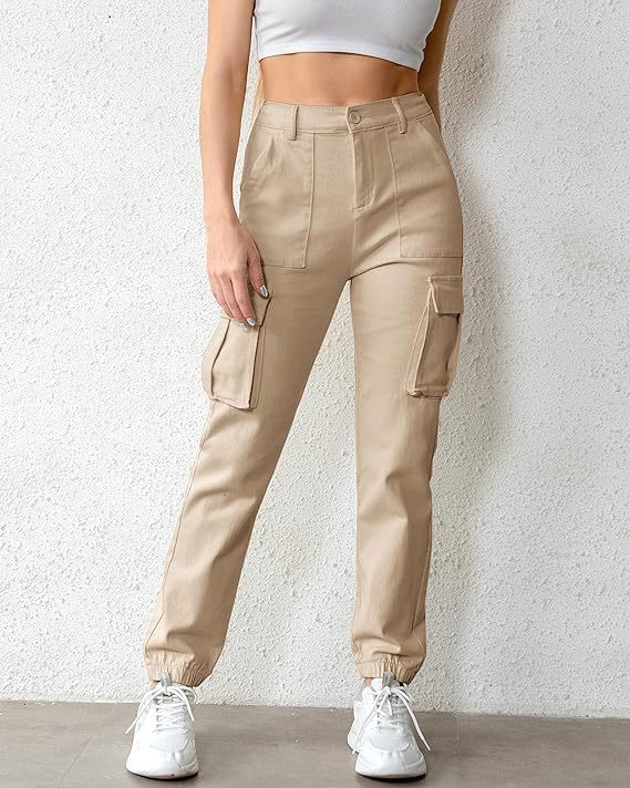 European & American Style Women's High Waist Casual Jogging Overalls