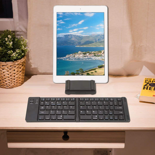 Foldable Metal Bluetooth Wireless Keyboard Compact & Portable