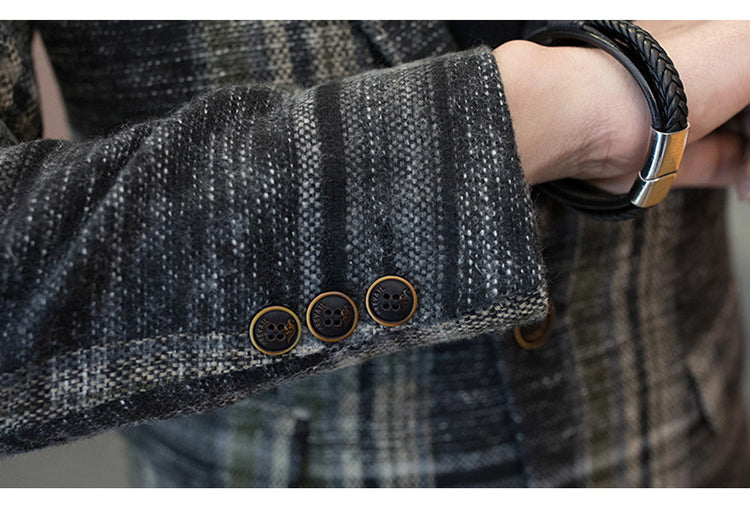Blazer slim à carreaux pour homme