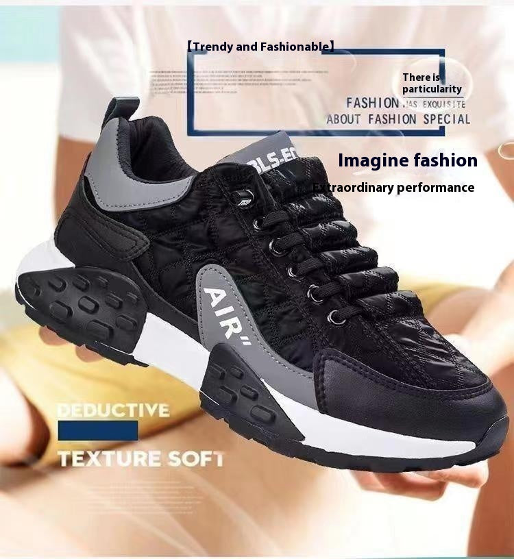 Men's Casual Sports Running Shoes Thick Bottom Wear-Resistant Soft