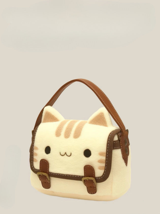 Cartoon Cute Plush Cat Handbag Small