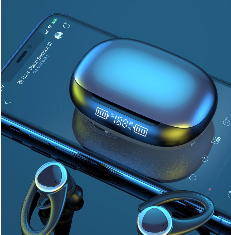 Smart Touch Digital Display Black Technology Ear Movement Into The Ear