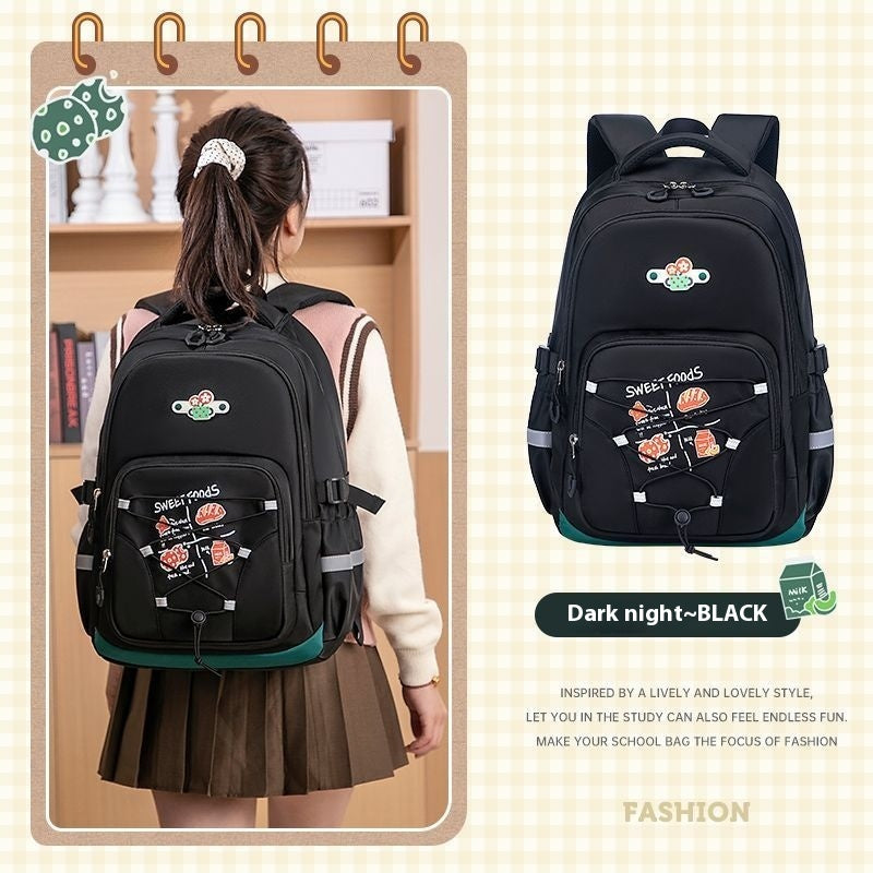 Lightweight Large Capacity Spine Protection Backpack for Girls