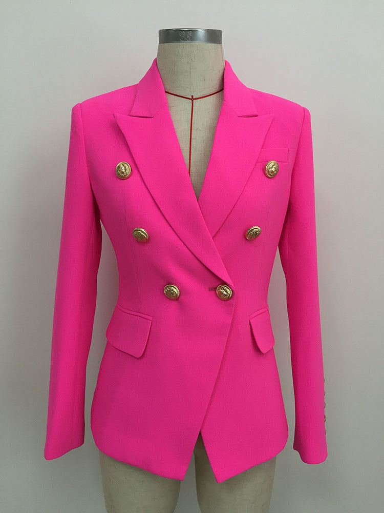 Double Breasted Phosphor Powder Cotton Suit