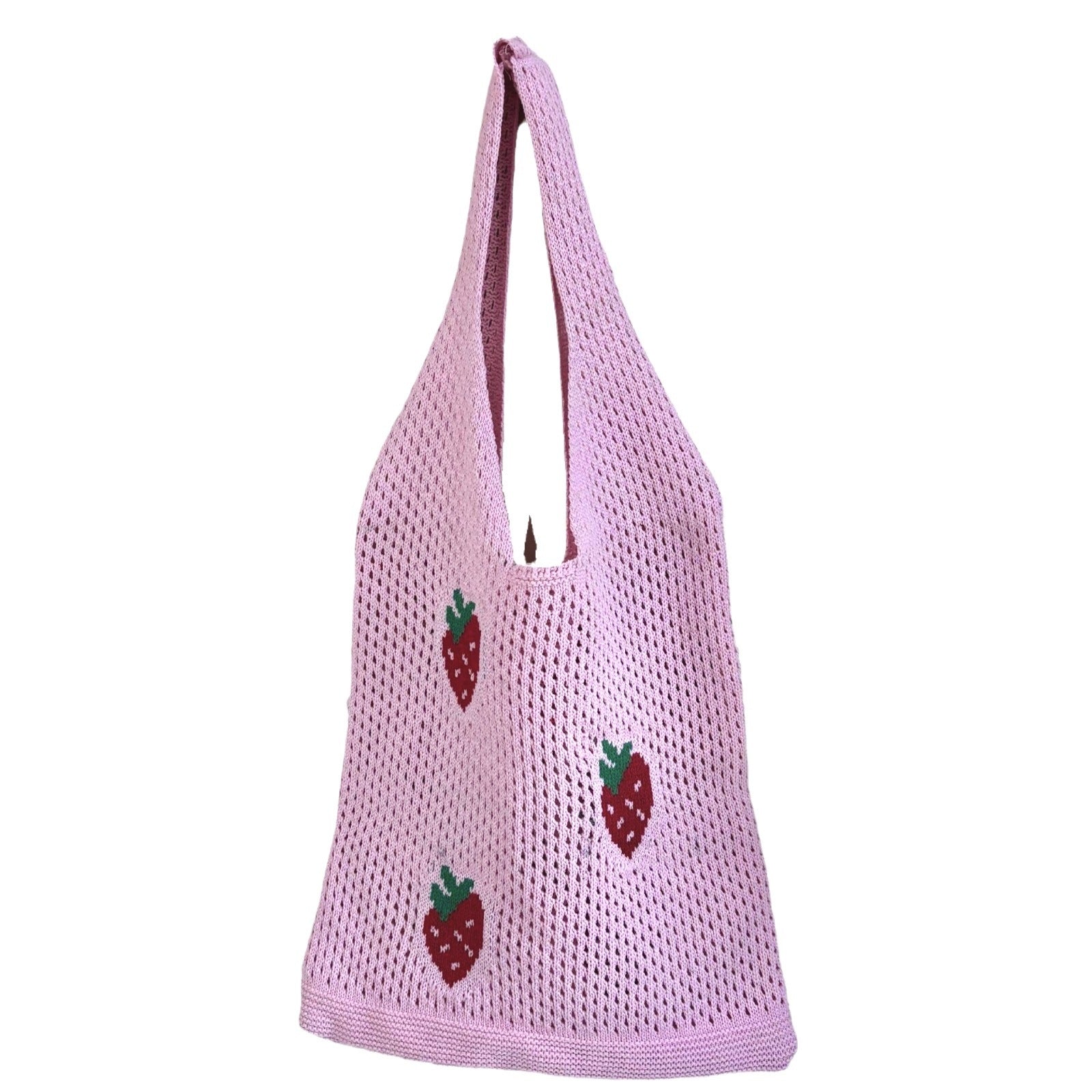 Strawberry Knitted Hollow Bag Polyester Urban Simplicity