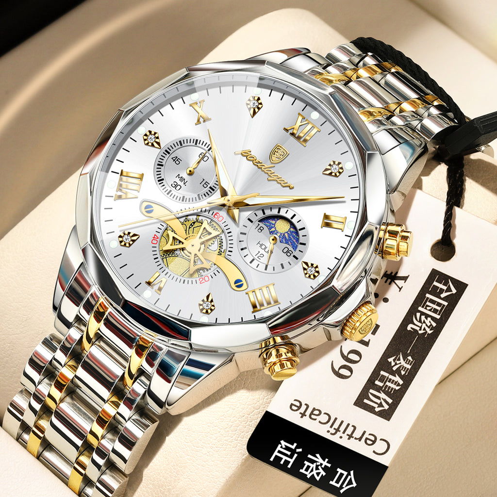 Waterproof Luminous High-End Multifunctional Men's Alloy Quartz Watch
