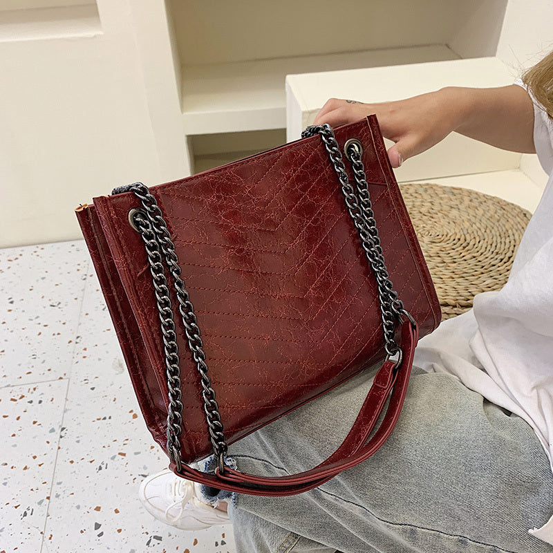 Premium Soft PU Zipper Shopping Bag for Women