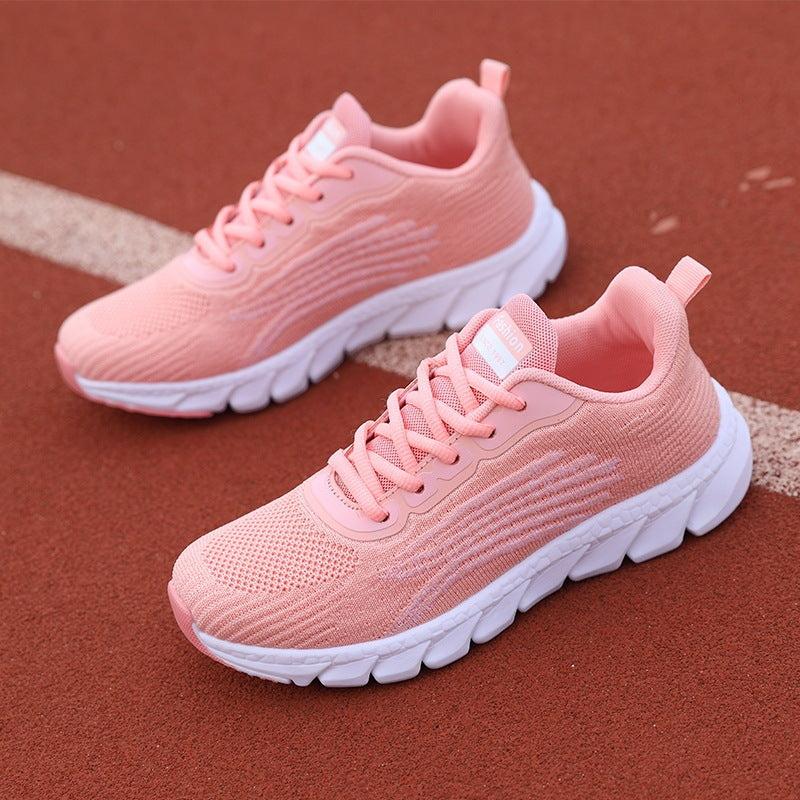 Baskets de course unisexe Flyknit respirantes Chaussures basses décontractées