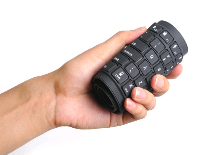 Foldable Waterproof Silicone Wireless Bluetooth Keyboard 108 Keys USB