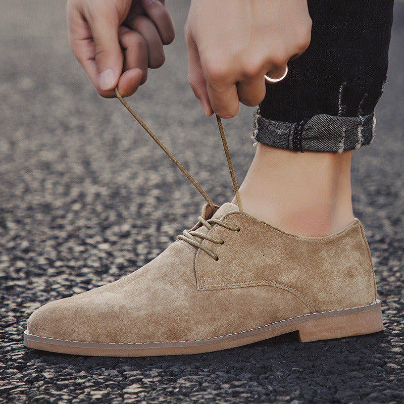 Board shoes, frosted leather shoes  British style leather shoes