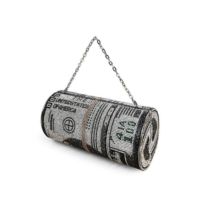 Crystal Diamond Painting Evening Clutch, Money Energy Bag for Women