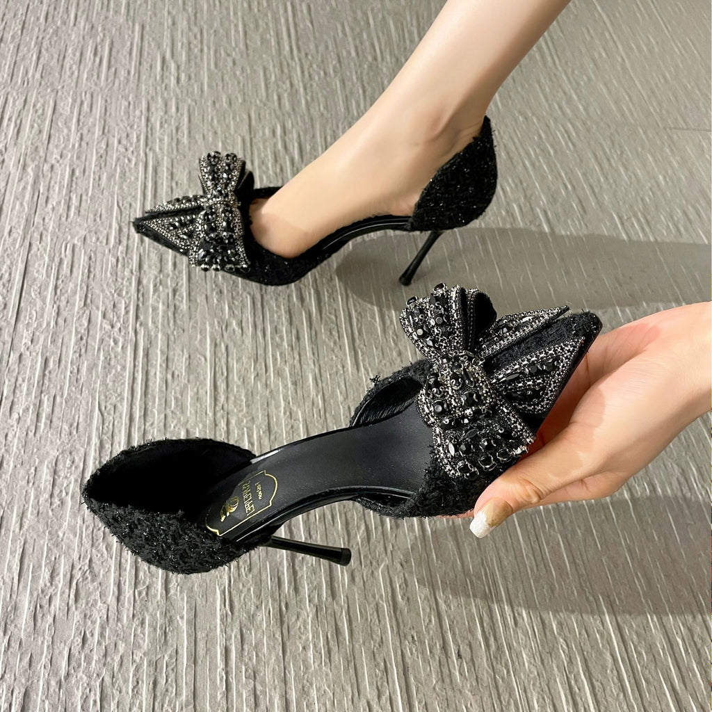 Black Women's High Heels 6cm & 8cm PU Pumps