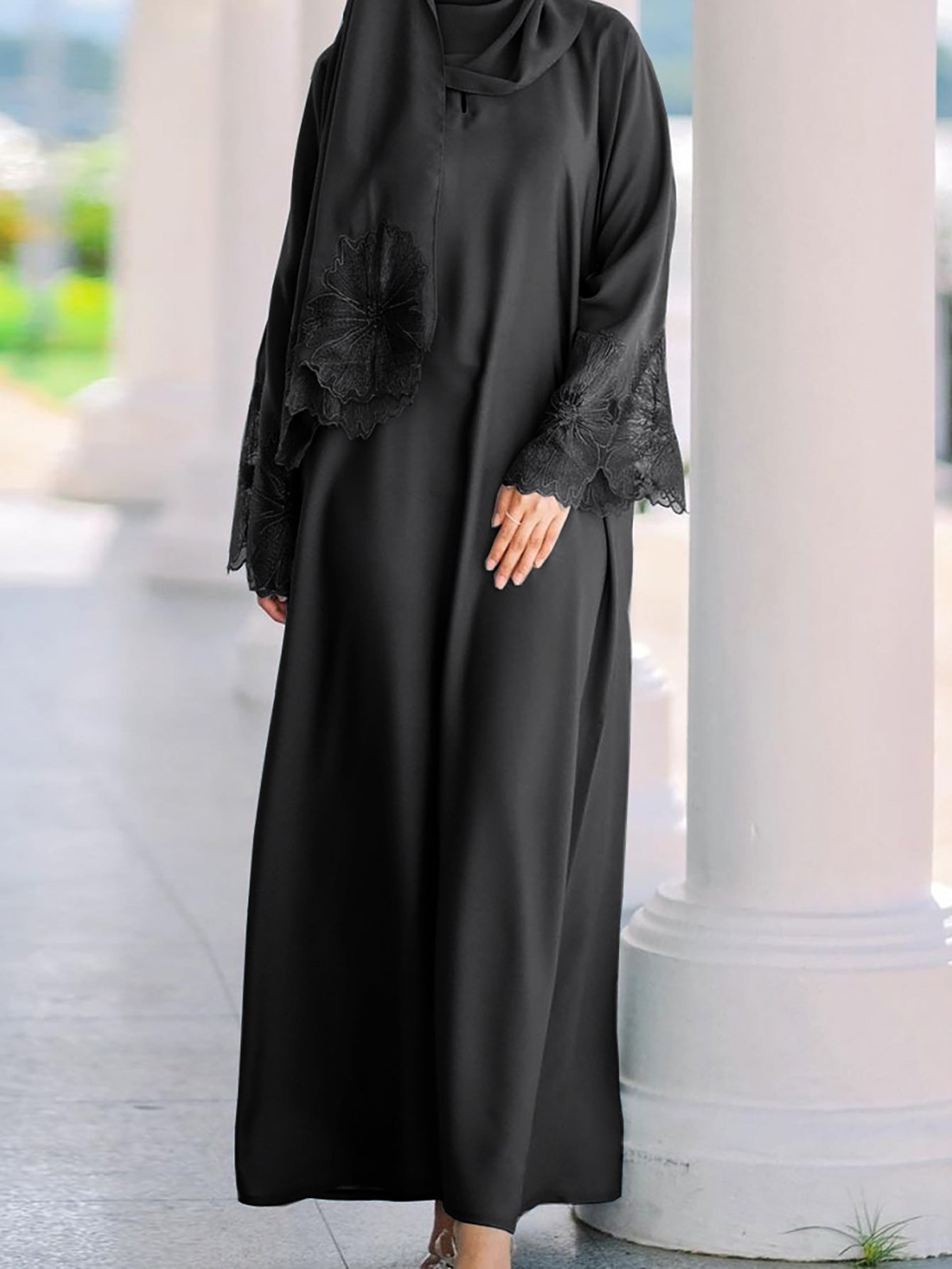 Muslim Women's Robe Malay Indonesian Dress With Headscarf