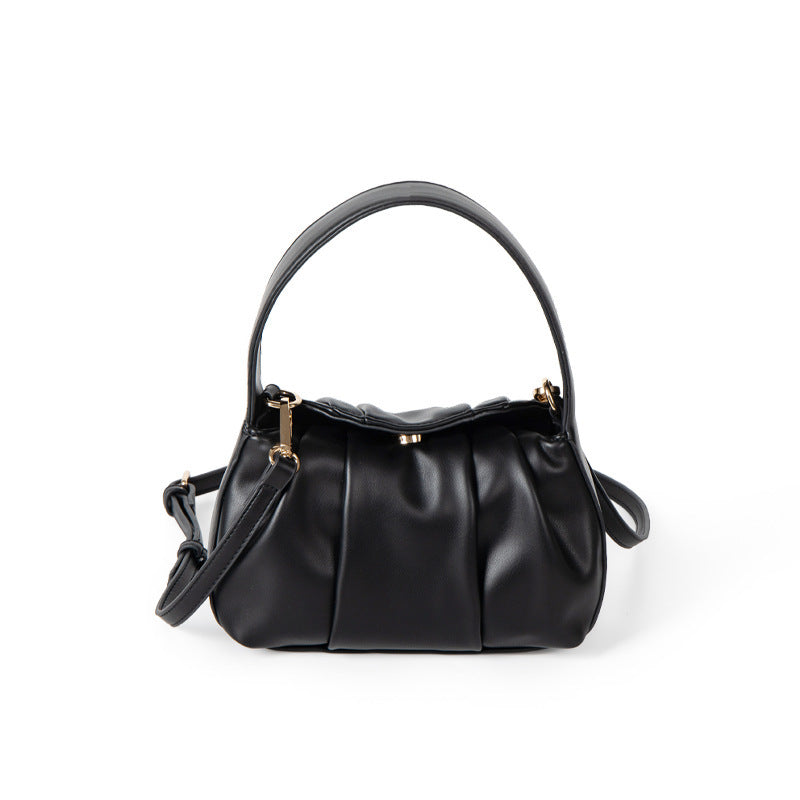 Sac à Bandoulière Plissé Nuage Tendance Sac Oreiller Portable en PU