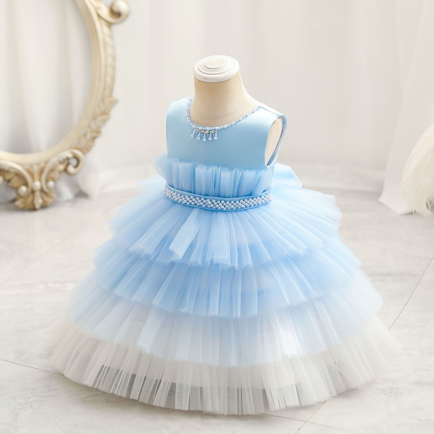 Gradient Cake Dress Children's Dress Princess Dress