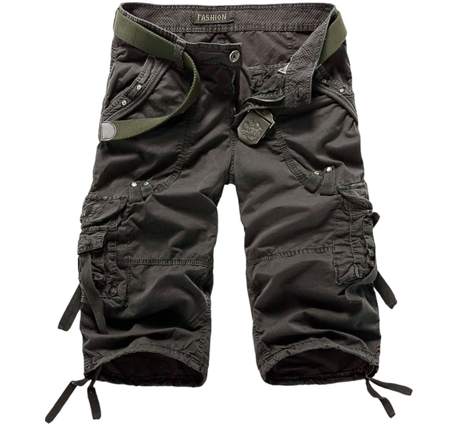 Short de travail multipoches en coton pour hommes