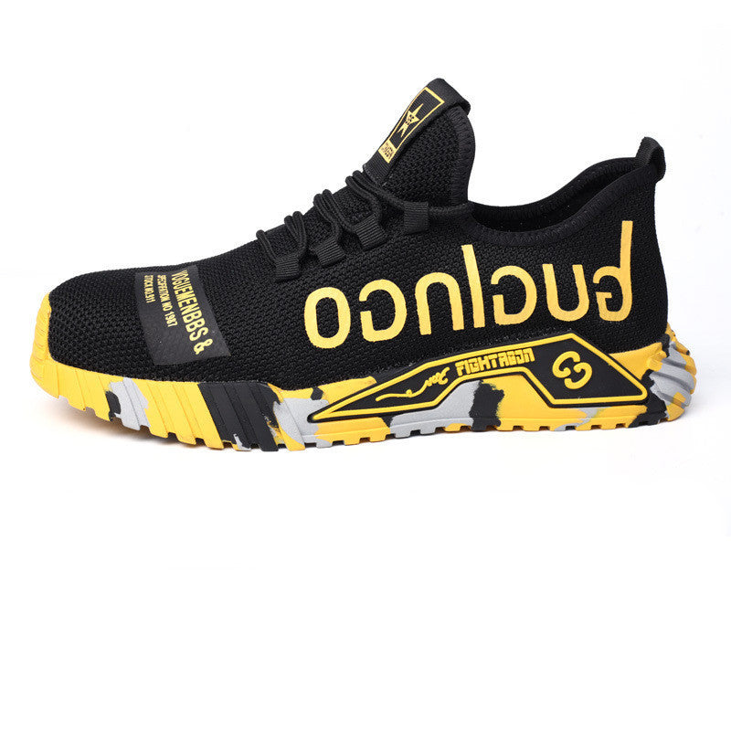 Breathable Flyknit Kevlar Steel Toe Midsole Safety Shoes