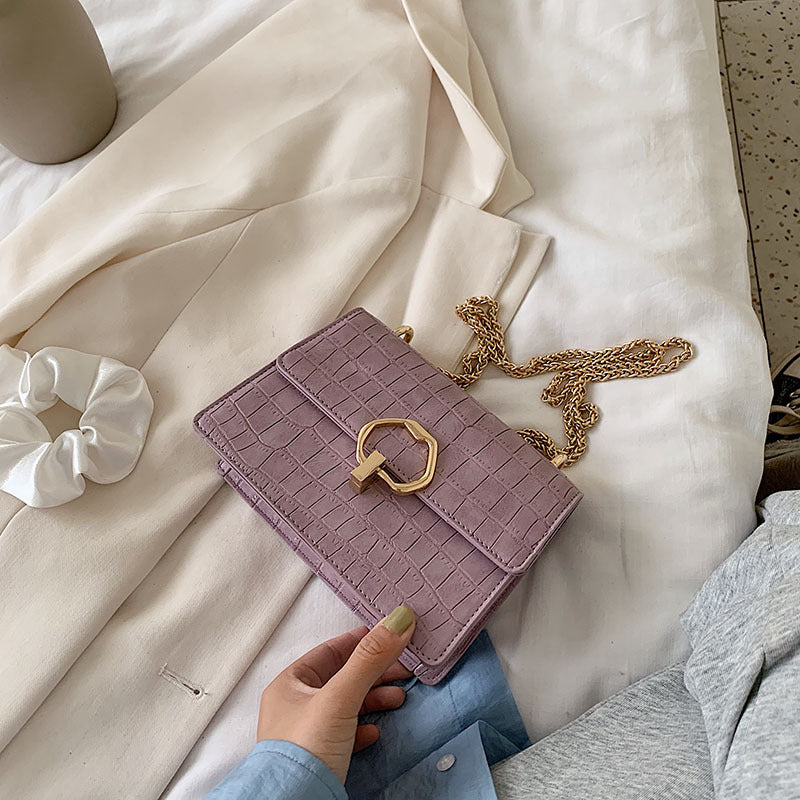 Western style one shoulder messenger small square bag