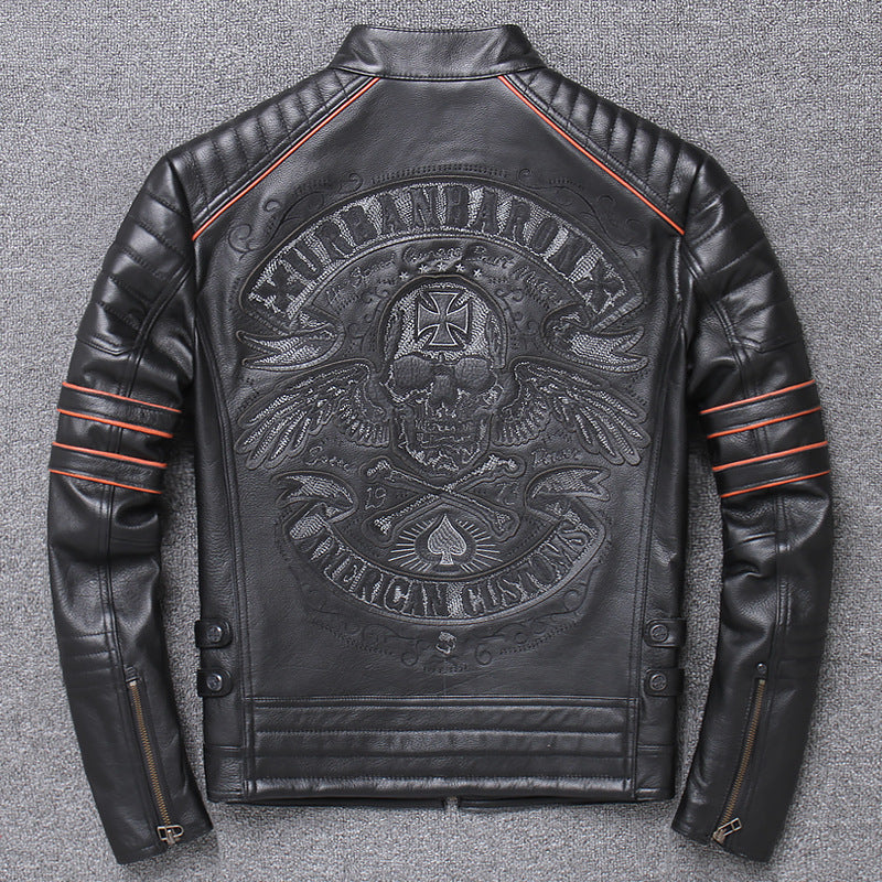 Harley Genuine Leather Slim Fit Men's Motorcycle Riding Jacket