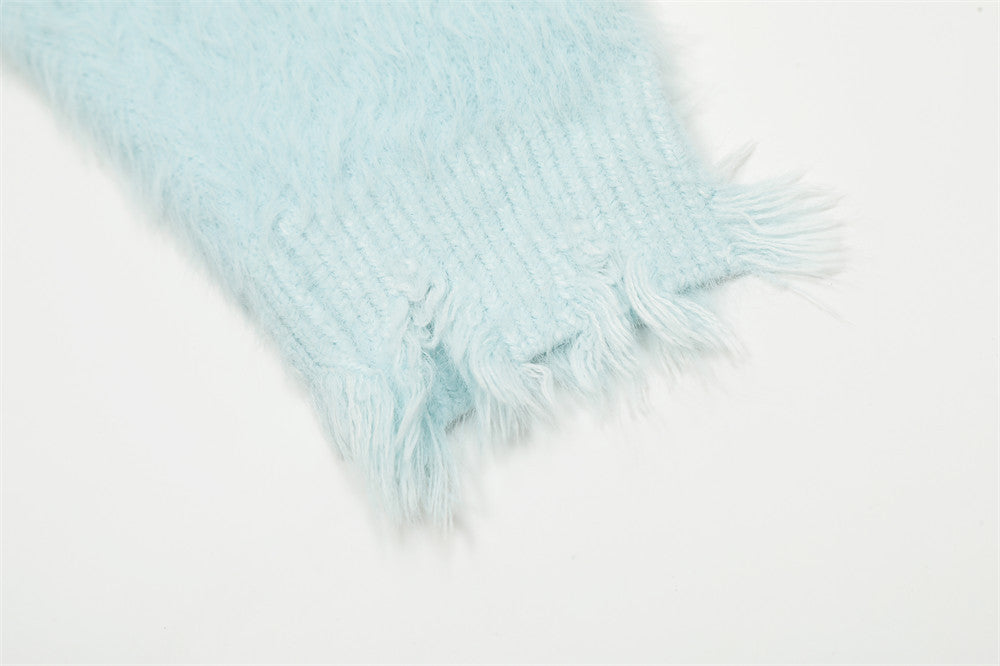 Flower Print Loose Sweater Bottoming Men