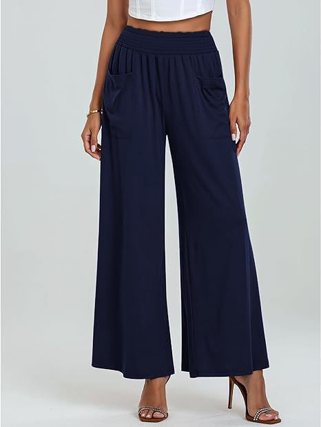 Pantalon de sport ample à taille haute et coupe large pour femme, liftant les hanches