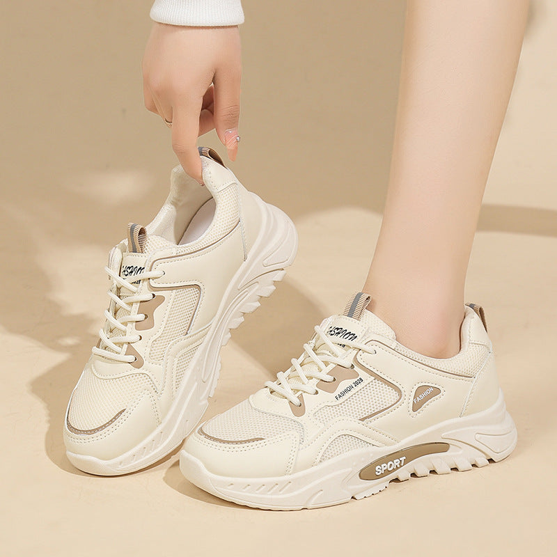 Chaussures de sport mi-montantes Cortez en maille pour femme avec semelle épaisse en caoutchouc