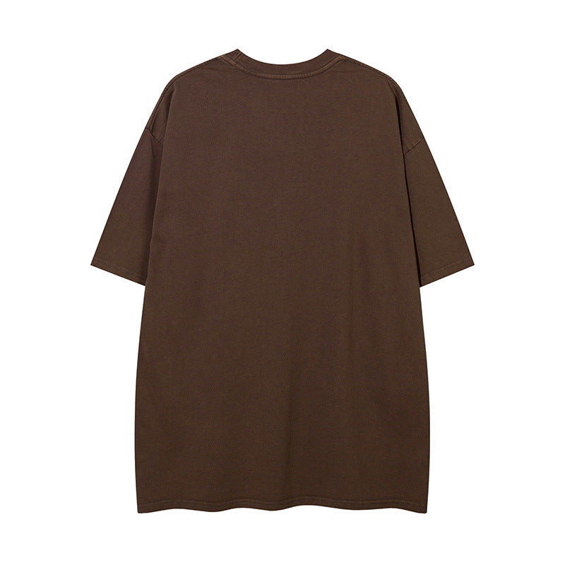 Hand-painted Motorbike Printed Short Sleeve Men