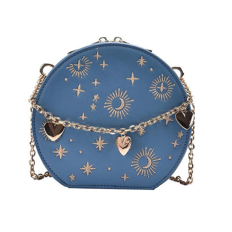 Sac bandoulière messager vintage brodé pour femme