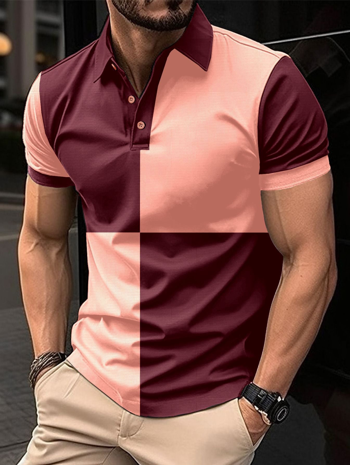 Casual Sports Short Sleeve Polo Shirt Men Clothing