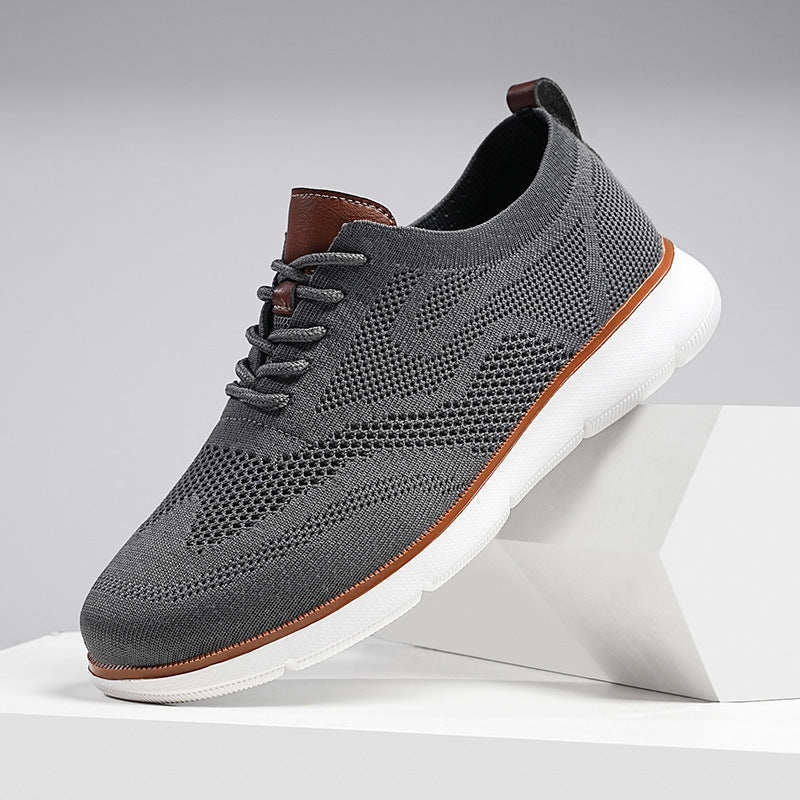 Men's Breathable Fly-Knit Casual Sneakers in Multiple Colors