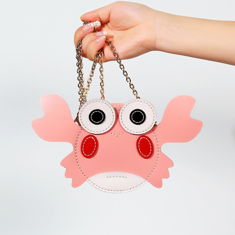DIY Handmade Pink PU Leather Wallet with Knitting Design