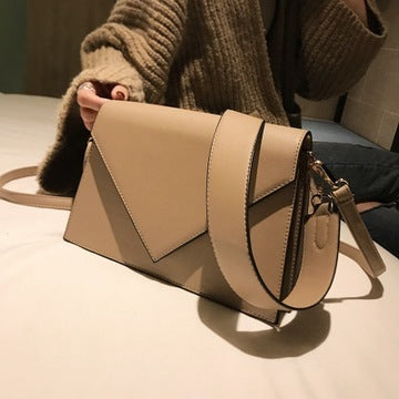 Petit sac à bandoulière carré en PU large pour femme