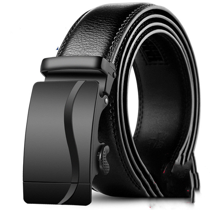Ceinture homme en cuir de vachette pur avec boucle automatique, 3,5 cm de large, plusieurs tailles et couleurs