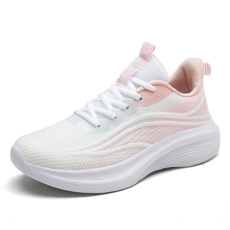Breathable Lightweight Shock Absorption Sneakers with Soft Bottom
