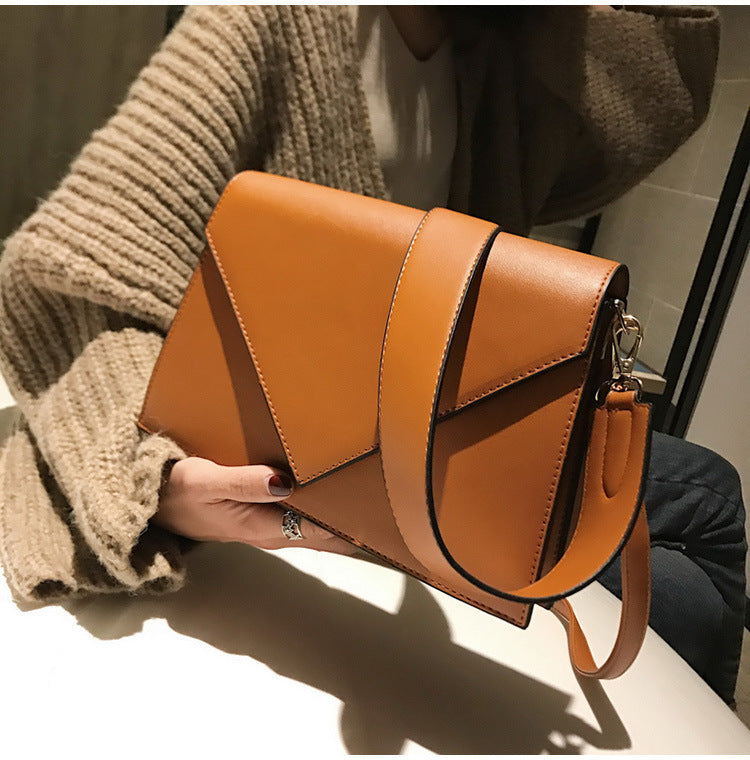 Petit sac à bandoulière carré en PU large pour femme