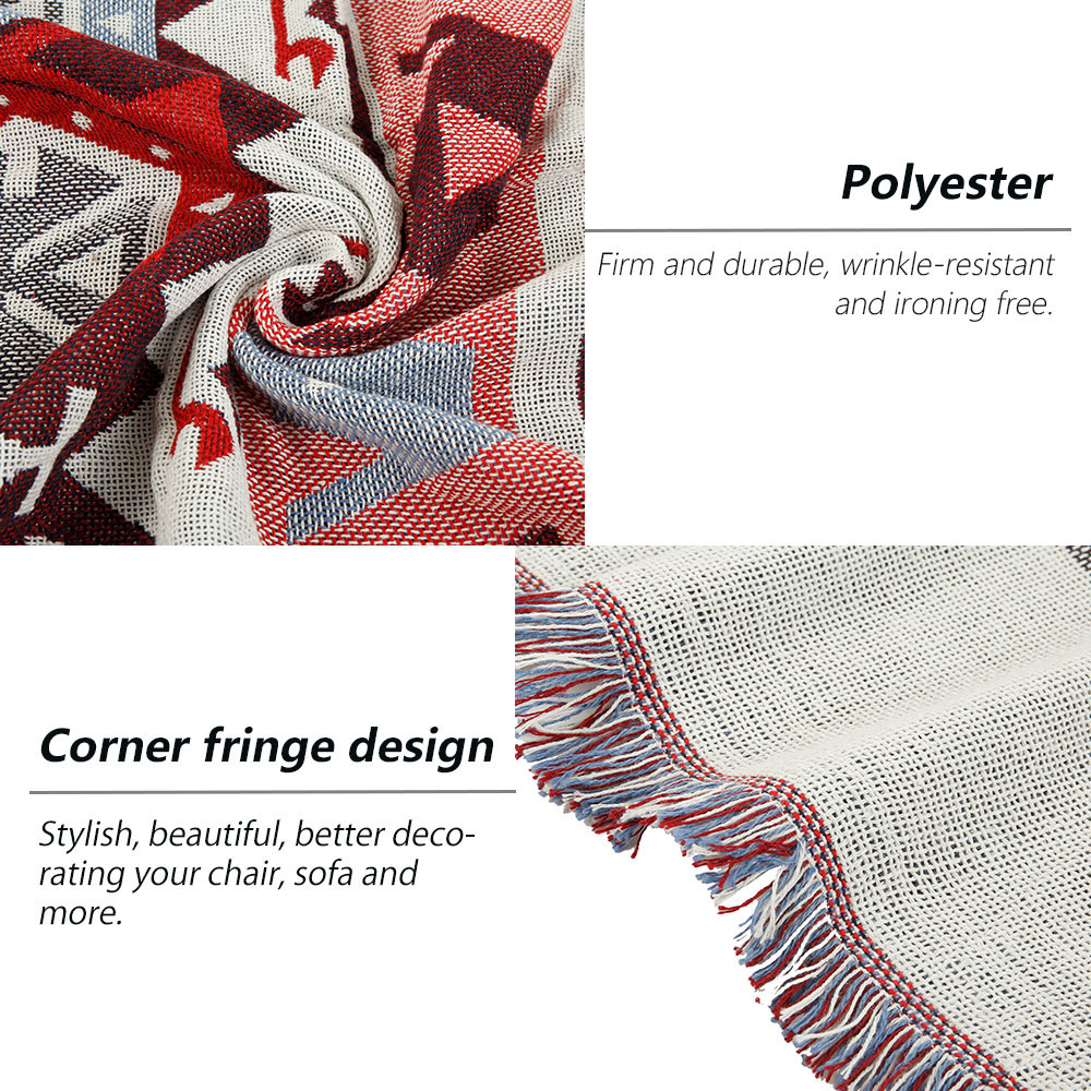 بطانية سفر محبوكة على الطراز الاسكندنافي للأريكة، مناسبة للقيلولة