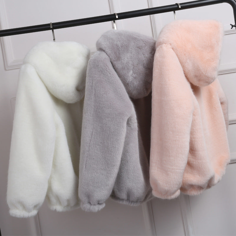 Plush Artificial Fur Coat in Multiple Colors, Sizes S-XXXL