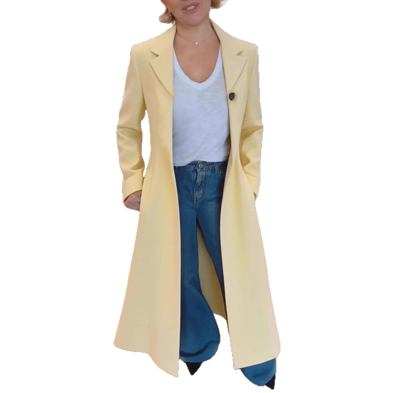 Women's Leopard Print Lapel Coat Casual Trench