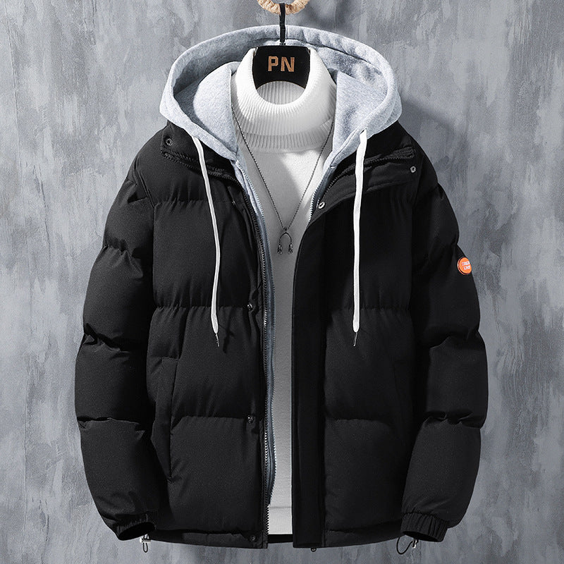 Men's Winter Hooded Windproof Thickened Two-Piece Cotton Jacket