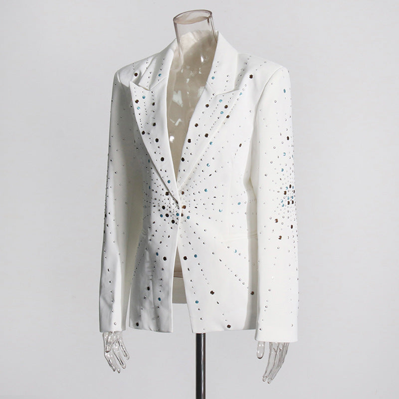 European American Style Rhinestone Design Heavy Industry Suit