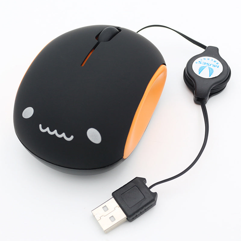 Mignonne souris optique filaire ergonomique de dessin animé pour fille 1600 DPI